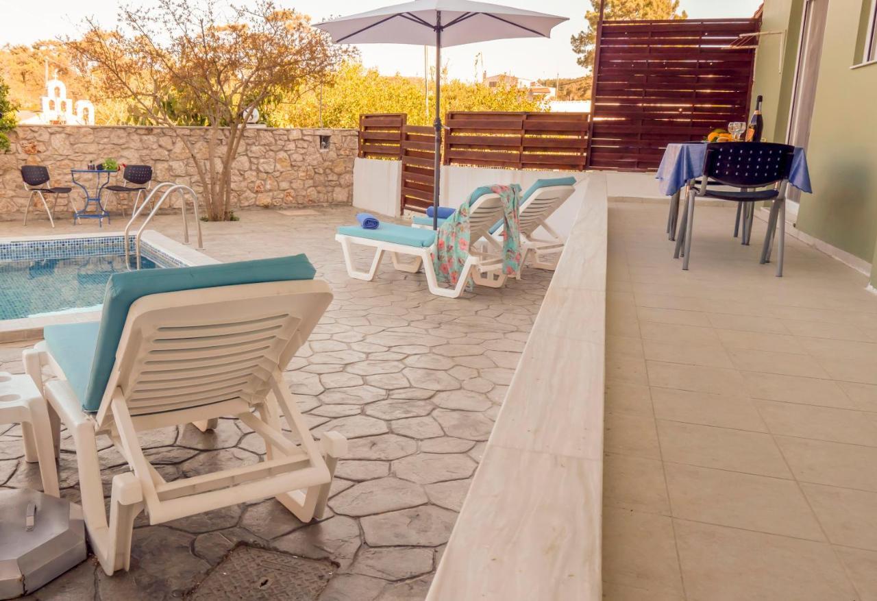 Greek Style Ground Floor Apartment & Pool Ialysos  Ngoại thất bức ảnh